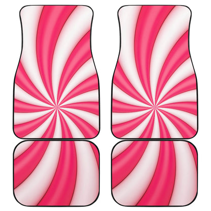 Vortex Twist Swirl Candy Print Car Floor Mats Front Back