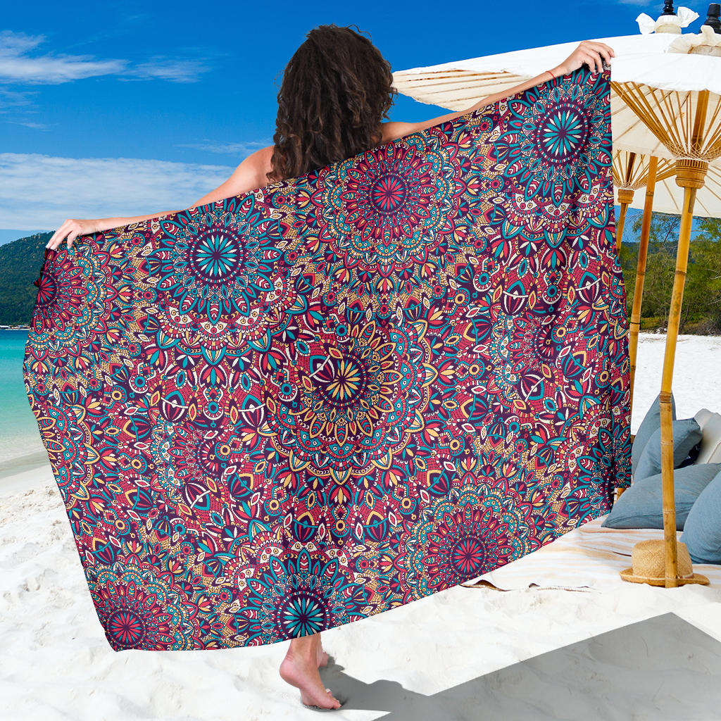 Boho Pattern Print Design 05 Sarong Pareo Wrap