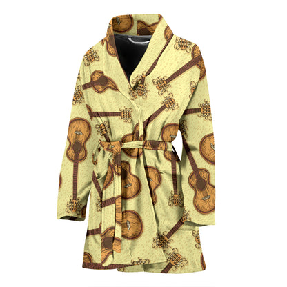 Acoustic Guitar Print Design LKS402 Women Bathrobe