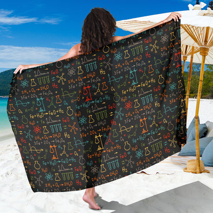 Chemical Pattern Print Design 03 Sarong Pareo Wrap