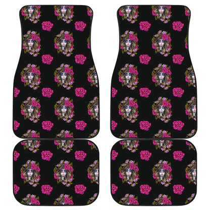 Day of the Dead Makeup Girl Car Floor Mats Front Back