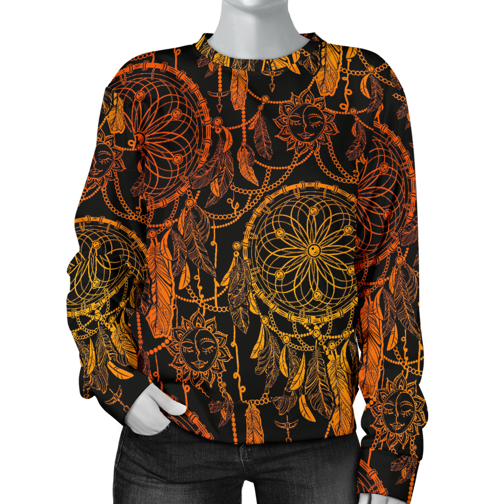 Dream catcher Sun and Moon Women Long Sleeve Sweatshirt