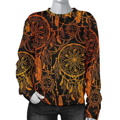Dream catcher Sun and Moon Women Long Sleeve Sweatshirt