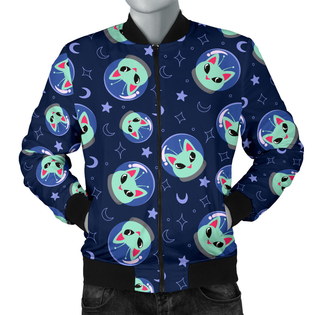 Alien Cat Men Bomber Jacket