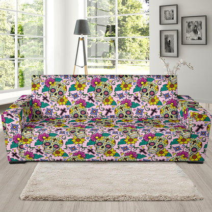 Sugar Skull Print Design LKS307 Sofa Slipcover