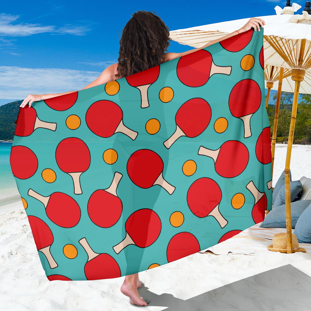 Ping Pong Pattern Print Design A01 Sarong Pareo Wrap