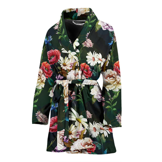 Summer Floral Print Design LKS303 Women Bathrobe