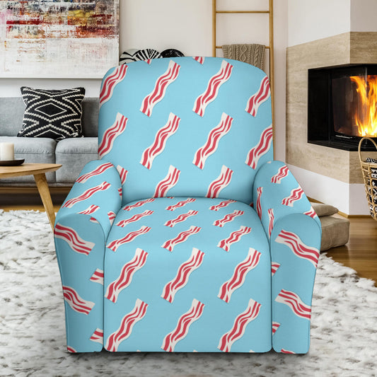 Bacon Pattern Print Design 03 Recliner Slipcover with Pocket