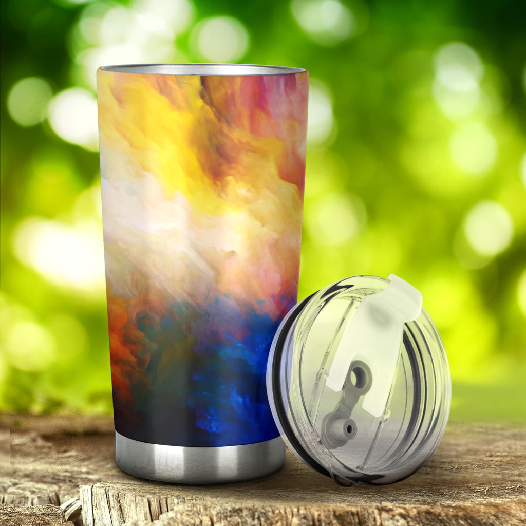 Vortex Twist Swirl Water Color Design Tumbler
