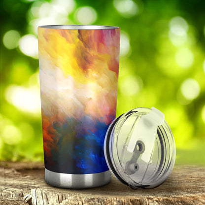 Vortex Twist Swirl Water Color Design Tumbler
