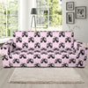 Black Cat Pattern Print Design 01 Sofa Slipcover