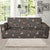 Basset Hound Pattern Print Design 03 Sofa Slipcover