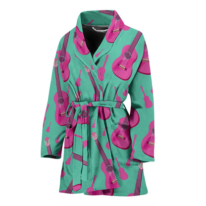 Acoustic Guitar Print Design LKS405 Women Bathrobe