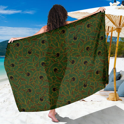 Brocade Pattern Print Design 02 Sarong Pareo Wrap