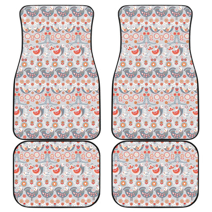 Swedish Nordic Design Print Car Floor Mats Front Back
