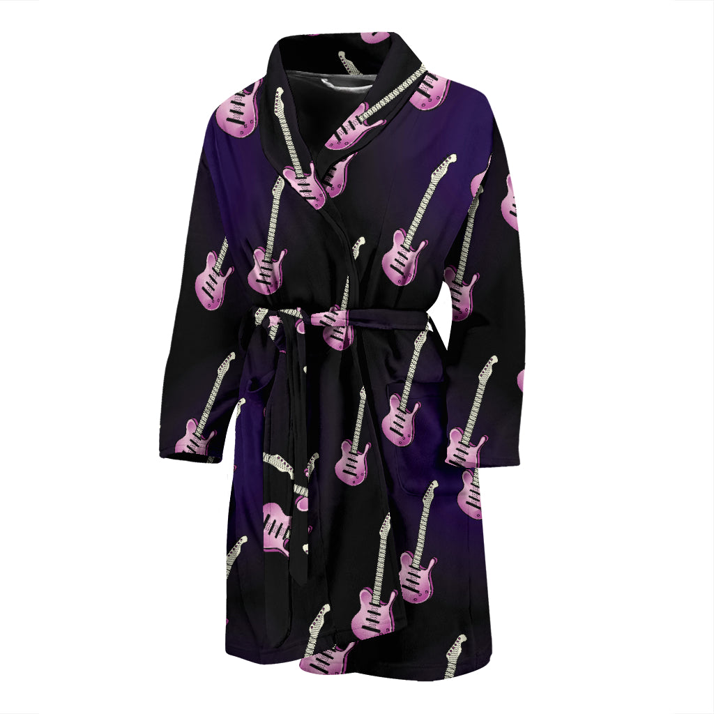 Electric Guitar Print Design LKS405 Men Bathrobe