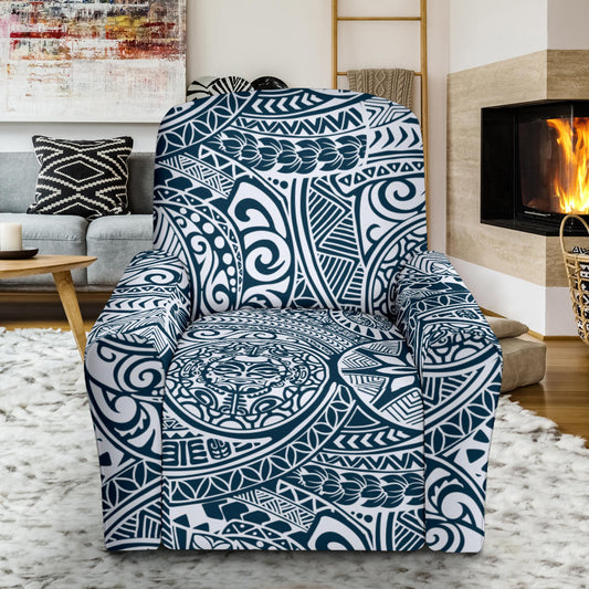 Samoan Pattern Print Design LKS306 Recliner Slipcover with Pocket