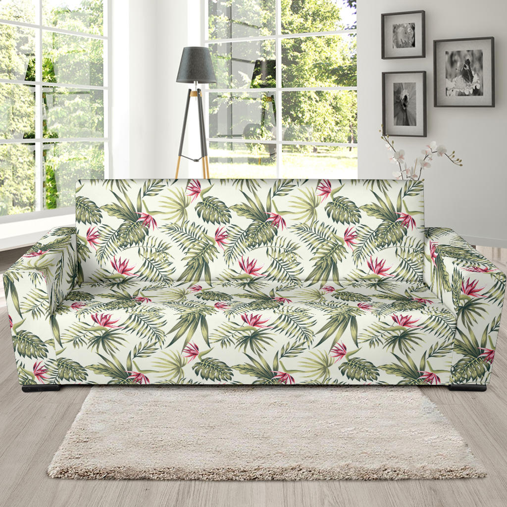 Bird Of Paradise Pattern Print Design 04 Sofa Slipcover