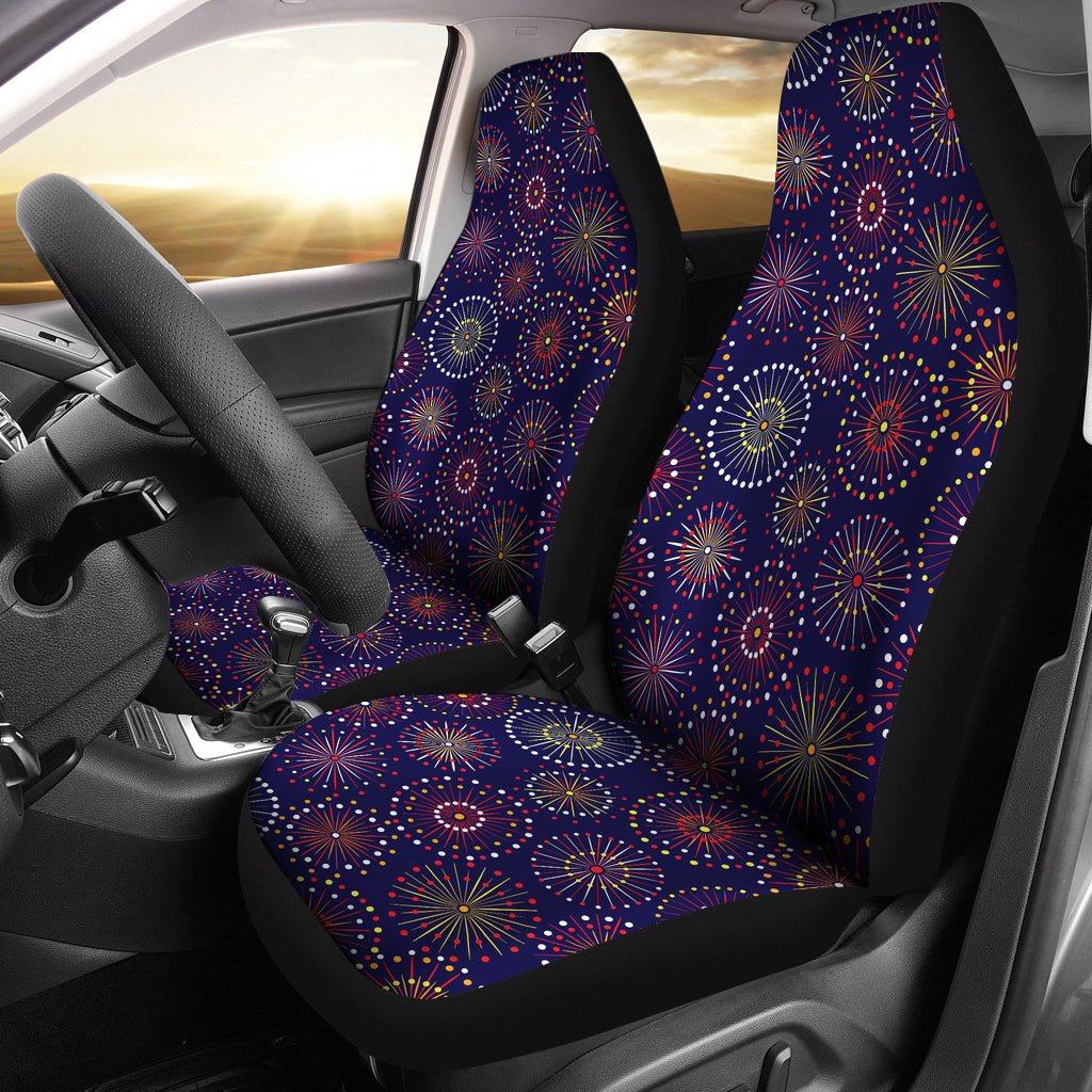 Firework Flower Style Print Design LKS302 Car Seat Covers