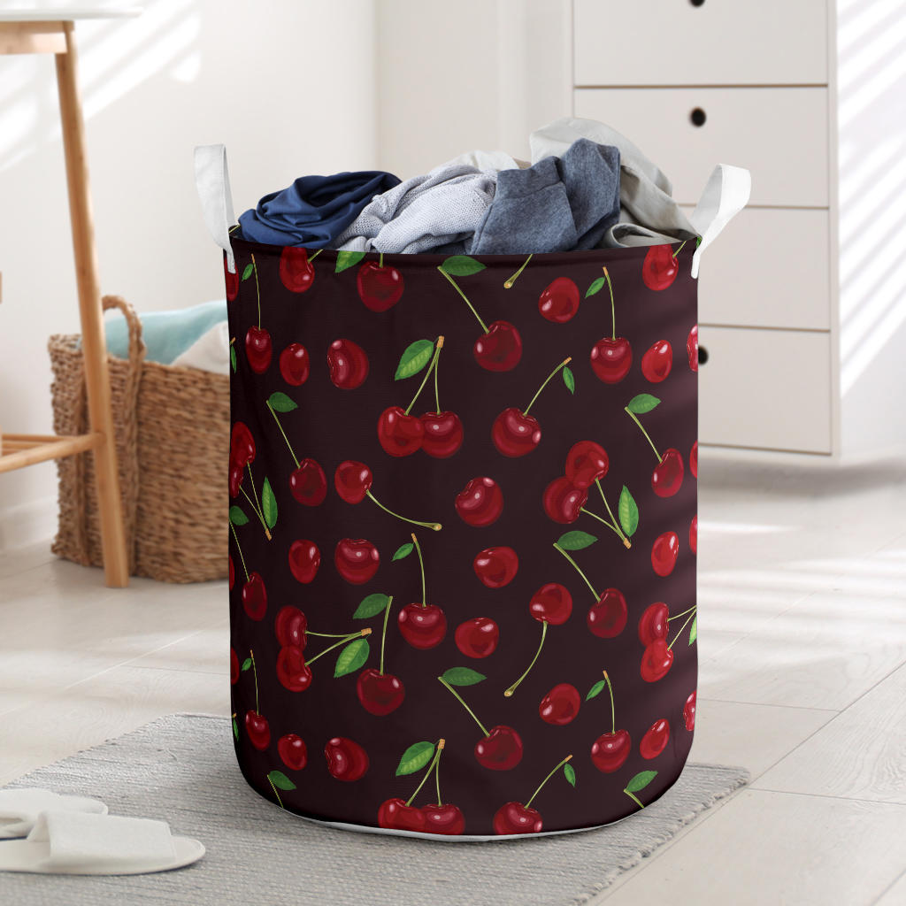 Cherry Fresh Pattern Laundry Basket