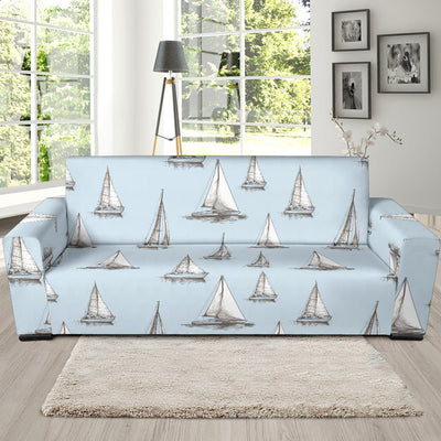 Sailing Ships Pattern Print Design A01 Sofa Slipcover