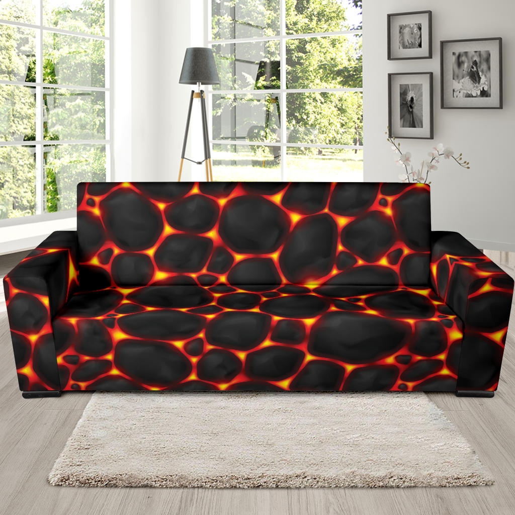 Lava Pattern Print Design 01 Sofa Slipcover