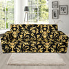 Baroque Golden Pattern Print Design 04 Sofa Slipcover