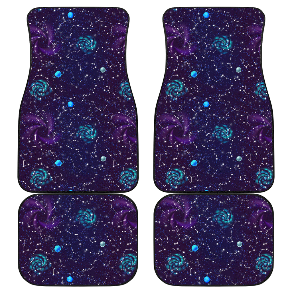 Zodiac Galaxy Design Print Car Floor Mats Front Back