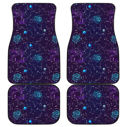 Zodiac Galaxy Design Print Car Floor Mats Front Back
