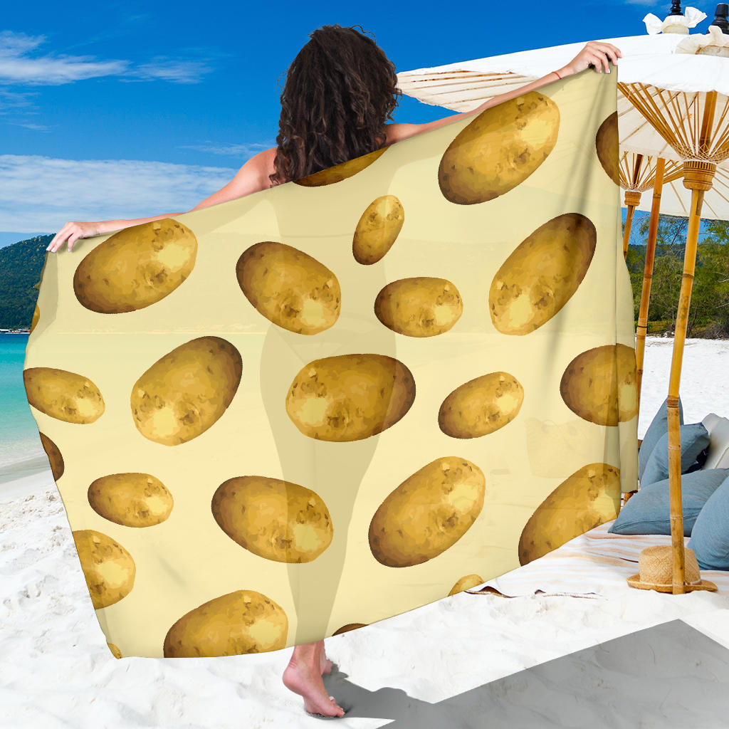 Potato Pattern Print Design A01 Sarong Pareo Wrap