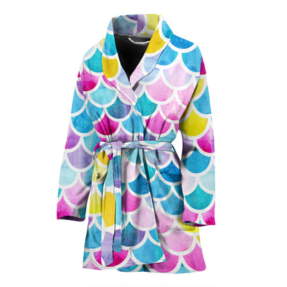 Scales Print Design LKS402 Women Bathrobe