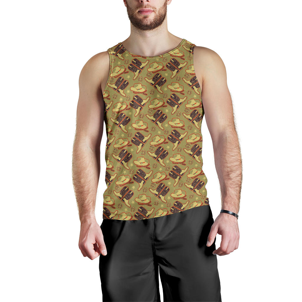 Western Cowboy Themed Men Tank Top
