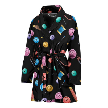 Sewing Print Design LKS309 Women Bathrobe