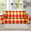 Harlequin Pattern Print Design 03 Sofa Slipcover