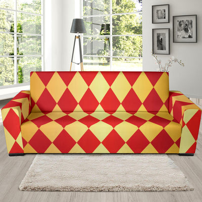 Harlequin Pattern Print Design 03 Sofa Slipcover