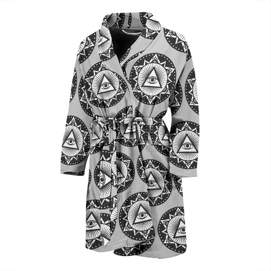 Third Eye Print Design LKS301 Men Bathrobe