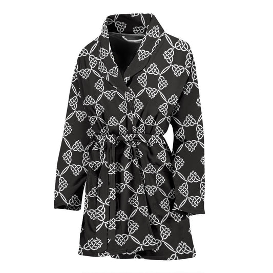 Celtic Pattern Print Design 06 Women Bathrobe