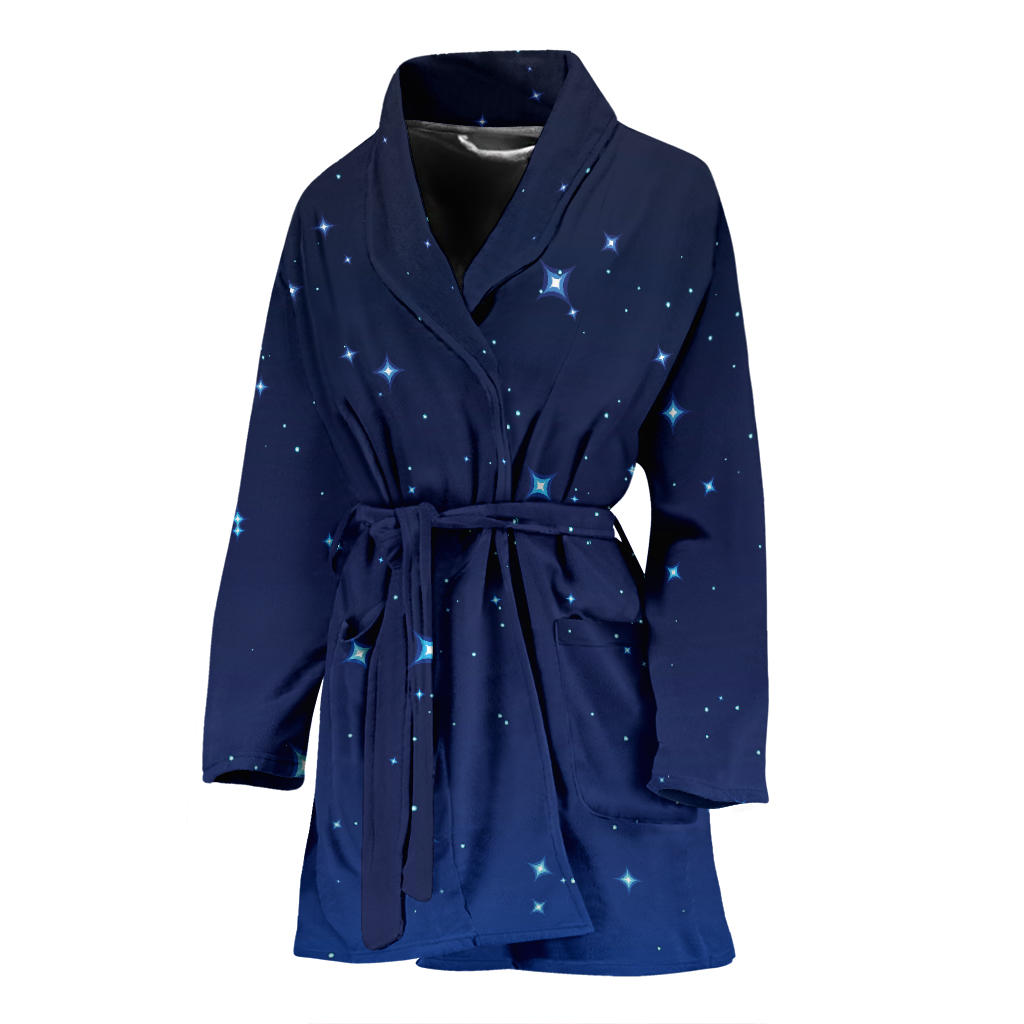 Night sky Pattern Print Design A01 Women Bathrobe