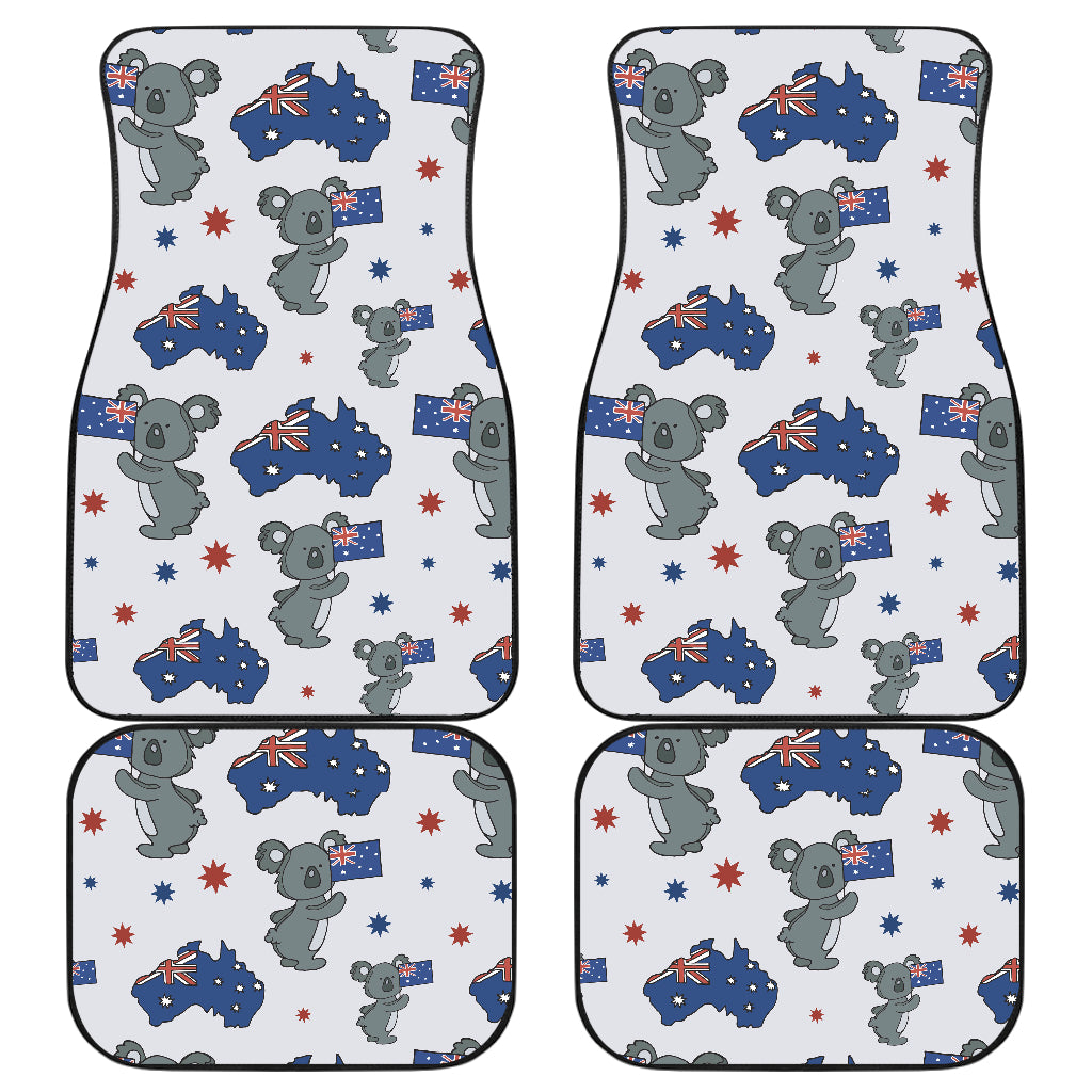Koala Australia Day Themed Design Car Floor Mats Front Back