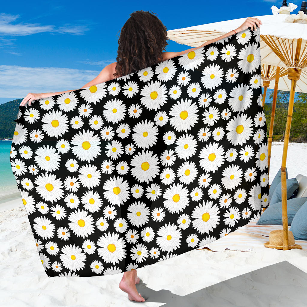 Daisy Pattern Print Design 01 Sarong Pareo Wrap