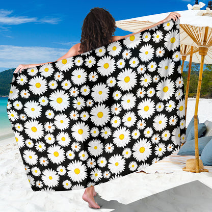 Daisy Pattern Print Design 01 Sarong Pareo Wrap