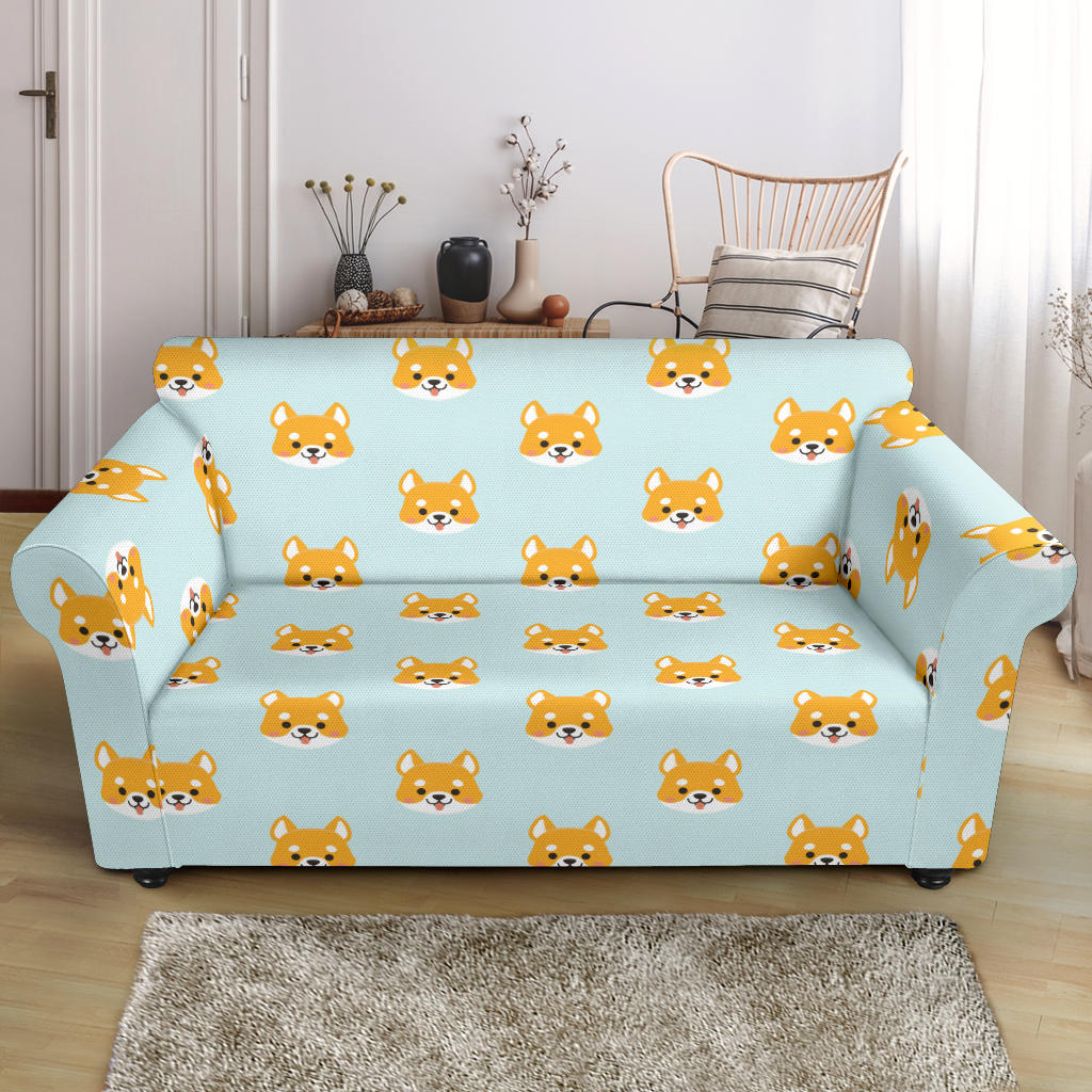 Shiba Inu Print Design LKS301 Loveseat Couch Slipcover