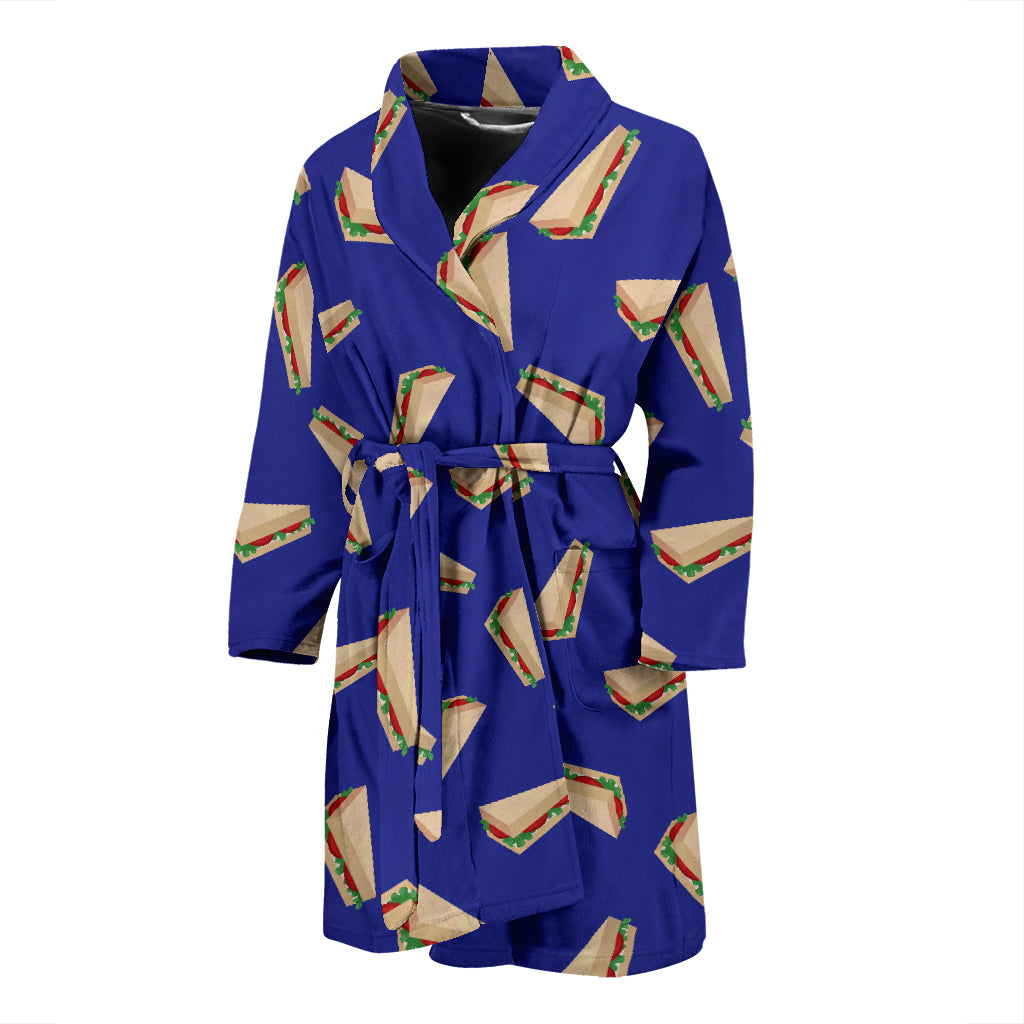 Sandwich Print Design LKS303 Men Bathrobe