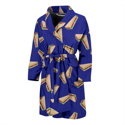 Sandwich Print Design LKS303 Men Bathrobe