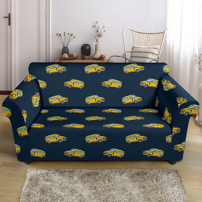School Bus Print Design LKS304 Loveseat Couch Slipcover