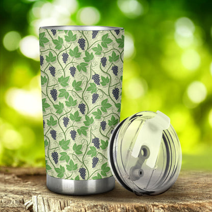 Wine Grape Thmed Print Tumbler