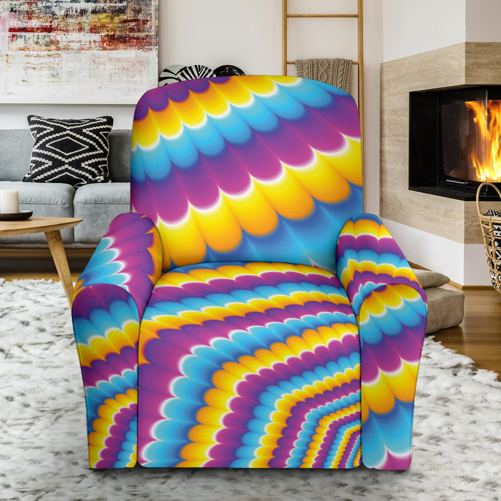 Optical illusion Pattern Print Design A04 Recliner Slipcover with Pocket