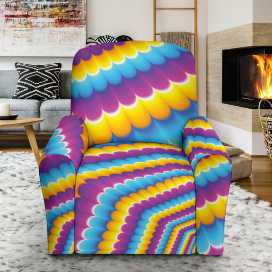 Optical illusion Pattern Print Design A04 Recliner Slipcover with Pocket