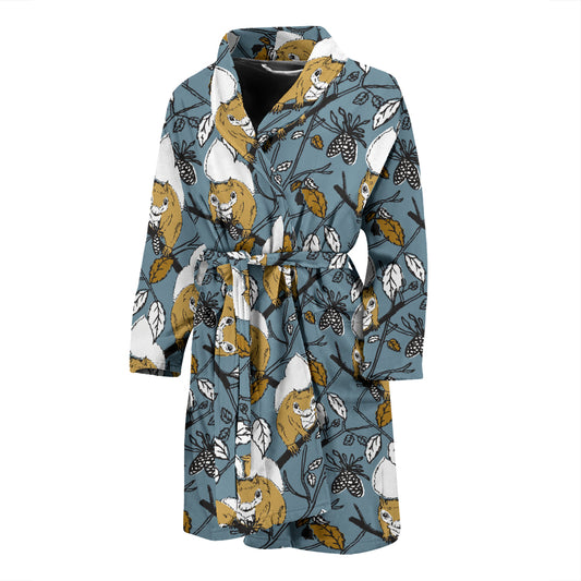 Squirrel Print Design LKS305 Men Bathrobe