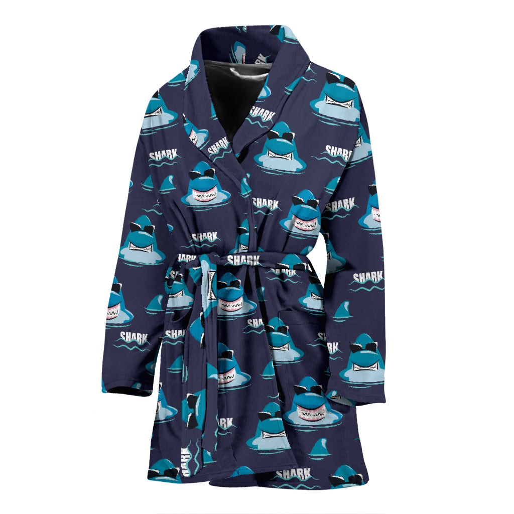Shark Print Design LKS309 Women Bathrobe